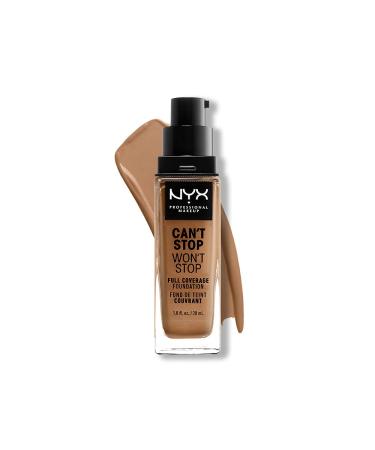 Nyx Professional Makeup Can't Stop Won't Stop Full Coverage Foundation Long -lasting waterproof vegan formula matted complexion color: Neutral TAN 30 ml (1 Pack)