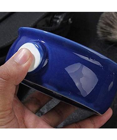 Shuimitao Ceramic Razor for Men - Royal Blue Bowl with Threaded Base for Shaving Brush & Soap - Buy Online on GoSupps.com