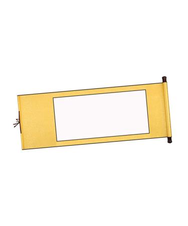 SEWOART Blank Rice Paper Scroll Calligraphy Rice Paper Water Writing Cloth Chinese Painting Couplet Paper Yellow 1.5X40X117CM
