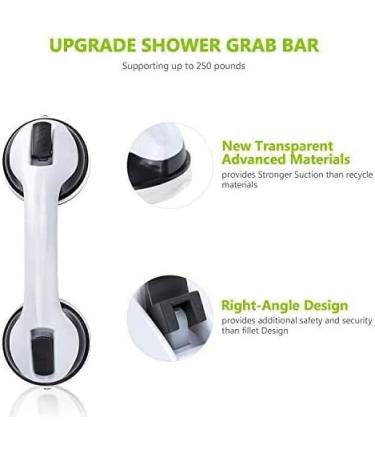 2 Pack Suction Grab Bar -12 Shower Handle & Bathroom Balance Bar wit - Grip Bath for Bathroom - Safety Hand Rail Support - Handicap Elderly Senior Assist Bath Handle 4" Cup - Buy Online on GoSupps.com