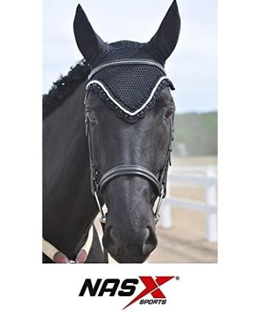 Diamante Crystal Horse Fly Hood Veil Ear Bonnet Flyveil Cotton Crochet Handmade Glitter (FULL Burgundy) FULL Burgundy - Buy Online on GoSupps.com