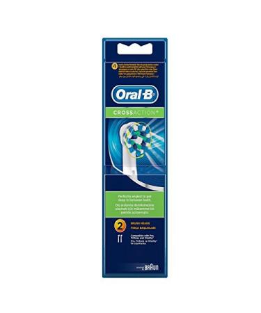 Braun/Oral-B Crossaction Replacement Rechargeable Toothbrush Heads (2 X Heads)
