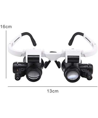 Magnifying Glasses Educational Hobby Magnifiers Head-Mounted Magnifier High-Definition Jewellery Jade Identification with Lamp Magnifying Lens 8 Times 23 Times Glasses Magnifier Comfortable - Buy Online on GoSupps.com