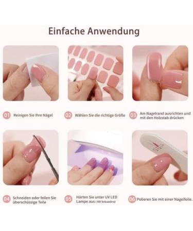 Danni & Toni Sand Beige Gel Nail Films - Glossy Monochrome Stickers | Semi-Hardened Nail Wraps (28 Stickers) - Buy Online on GoSupps.com