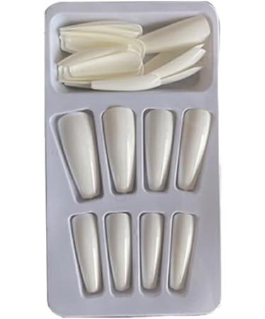 AUklOPVZZ 1 Set French Tip Press on Nails Coffin Fake Toe Tips Stick Full Cover Ballet Style Art Decals Beauty Tool Manicure Type 1 - Buy Online on GoSupps.com