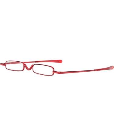 KoKoBin Mini Slim Reading Glasses +1.50 | Spring Hinge Metal Visual Aid | Unisex Reading Glasses with Case - Red Color - Buy Online on GoSupps.com