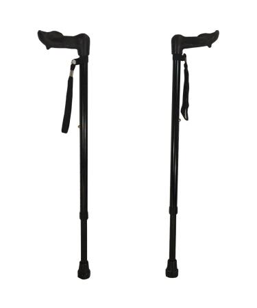 Aidapt Ergonomic 2 Section Right Hand Walking Stick (Eligible for VAT relief in the UK) & Ergonomic 2 Section Left Hand Walking Stick (Eligible for VAT relief in the UK) + Left Hand Walking Stick