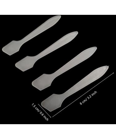 Translucent Frosted Tip Makeup Spatula - Mini Cosmetic Mask Spoon 100 Pack Disposable Facial Cream Mixing Tool for Beauty DIY - Buy Online on GoSupps.com