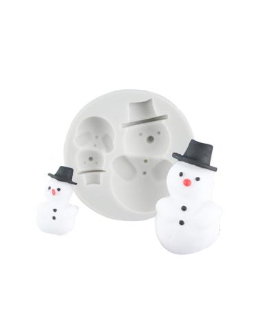 Zerodeko Capacillos para Cupcake Santa Claus Candy Silicone Ice Cube Trays Baking Cupcake Pan Silicone Candy Molds Candle Molds Snowman Candy Mold De para Gelatinas White Chocolate Decorate