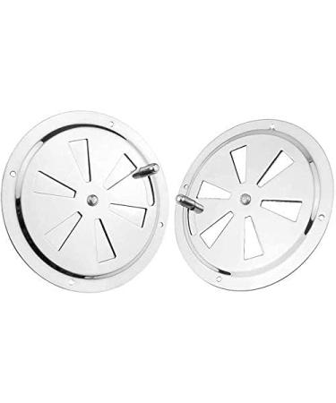 iSure Marine 4 inch Round Butterfly Air Vent Plate 2 Pack - 316 Stainless Steel for Boat Cabin Ventilation - Buy Online on GoSupps.com