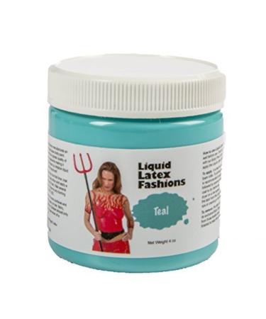 Teal 4 Oz - Liquid Latex Body Paint Ammonia Free No Odor Easy On and Off Cosplay Makeup Creates Professional Monster Zombie Arts