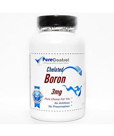 Chelated Boron 3mg // 100 Capsules // Pure // by PureControl Supplements