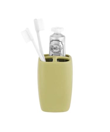 Joplax Matt ceramic Decorative bathroom tooth storage Organizer owner stand for electrical toothbrush/toothpaste-compact design for worktop vanity-green green green