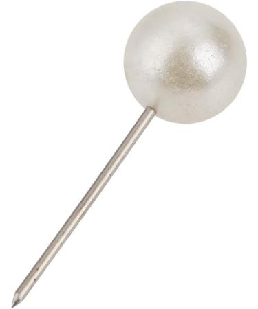 Oumefar 200PCS Pearl Push Pins  Decorative Thumb Tacks Round Head Pins Drawing Ball Map Pins Tack Push Sewing Pins Box for Crafts DIY Wedding (Pearl White) - Buy Online on GoSupps.com