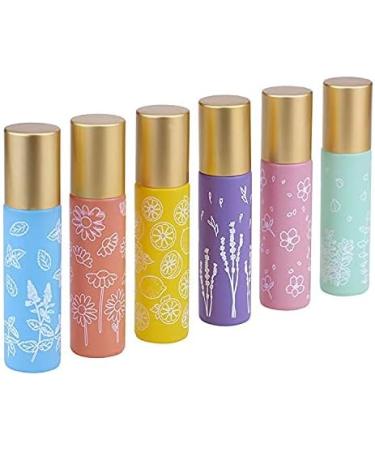 Peiylism 8pcs 10ml Essential Oil Roller Bottles - Refillable Frosted Glass with Stainless Steel Rollers | International Shipping Available - Buy Online on GoSupps.com