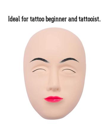 Silicone Face Exercise Head for Makeup Practice - Eyebrow Lips & Eyelash Extensions - Buy Online on GoSupps.com