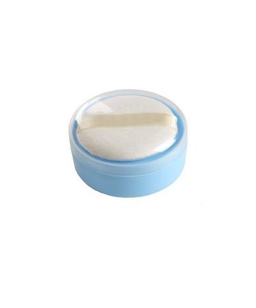 1 PC Movable plastic baby caretaker-Babypuder-Hauch-Kiten-Bester-Talcum-Powder-Box-Base-Constitutional Comrade Rest with sponge breath (blue)