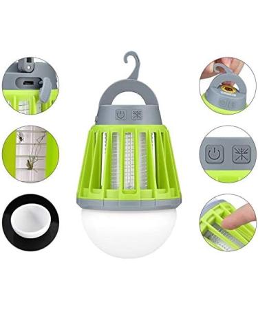 Mosquito Zapper Bug Killer Outdoor Camping Lantern 3 Modes Lighting Green - Buy Online on GoSupps.com