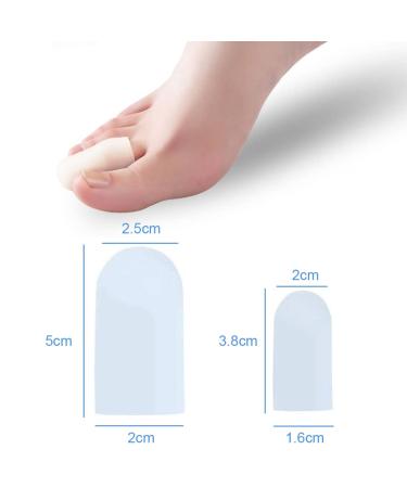 10-Piece Silicone Gel Toe Caps | Breathable Toe Protection for Ingrown Toenail & Friction Pain Relief - Buy Online on GoSupps.com