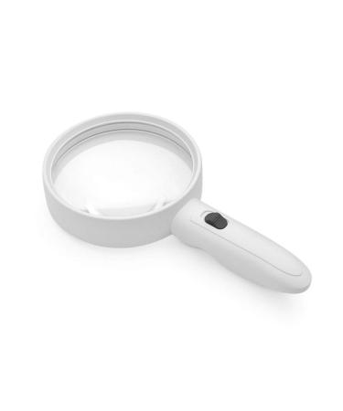 Large Diameter Handheld Magnifying Glass with 3 LED Lights and 1 Purple Light- 150mm Diameter-6x Distortion-Free Lens for Seniors Low Vision Books Pages Magazines Newspapers Made in China