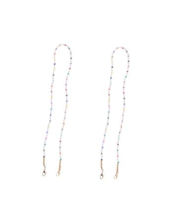 Healeved 2pcs Mask Glasses Hanging Chain Shot Glasses Hanging Neck Child Plastic Face Mask