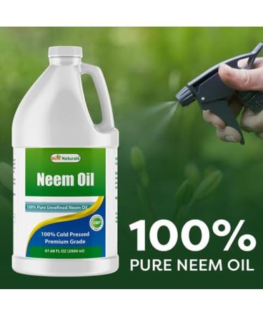 Best Naturals 100% Pure Neem Oil 100% Cold Pressed and Unrefined - 68 OZ (2000 ML) - Buy Online on GoSupps.com