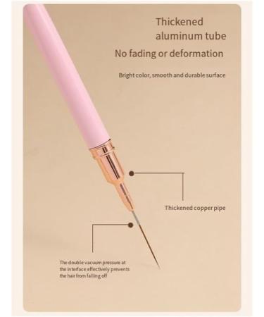 Dewedrt 5PCS 7/9/11/15/25mm Nail Liner Brush Set UV Gel Nail Brushes Kits French Stripe Line Painting Drawing Flower Pen Tools Easy Install D - Buy Online on GoSupps.com