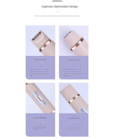 Pesfehhy Bikini Trimmer for Women Painless Ladies Hair Removal 2 in 1 Wet and Dry Ladies Shaver Pink - Buy Online on GoSupps.com