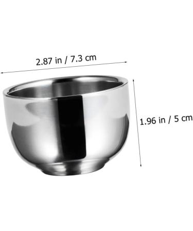 Angoily 2 STK Stainless Steel Impact Bowl for Hairdressers | Durable Double-Layer Shaving Cup & Mixing Container | Metal Stirring Bowls for Beard Care | 7.3x5cm - Buy Online on GoSupps.com