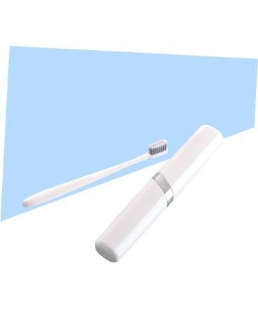 Ultechnovo Travel Toothbrush Holder Set - Portable Manual Toothbrush Organizer for Adults - White PP - Buy Online on GoSupps.com