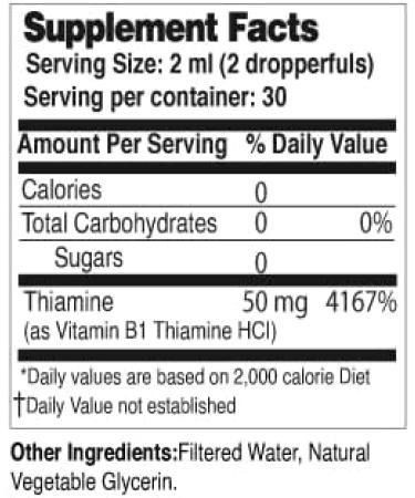 Dr's Advantage Liquid Vitamin B1 Dropper 2oz - Thiamine B1 Supplement for Energy Support - Essential B1 Vitamins - Promotes Metabolism and Nervous System Health - Buy Online on GoSupps.com