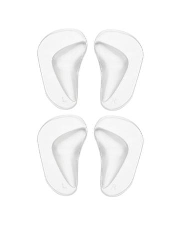High arch orthopedic insole 2 pairs of flats Silicone for men and women hallux valgus correction foot pad orthosen feet foot vaulted cushions shoe inserts pads transparent - Buy Online on GoSupps.com