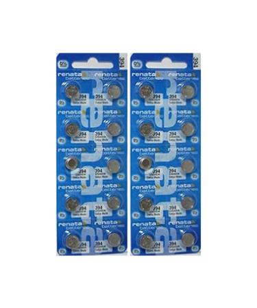 Renata 394 SR936SW Batteries - 1.55V Silver Oxide 394 Watch Battery (20 Count)