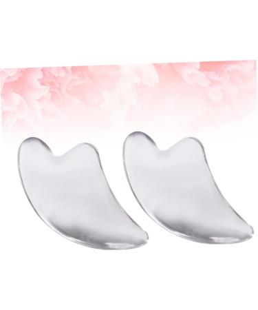 FOMIYES 2pcs Facial Massager Muscle Scraper Tools Facial Beauty Tool Buffalo Horn Crystal Scraping Tablets - Buy Online on GoSupps.com