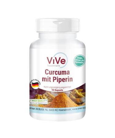 ViVe Supplements Curcumin Capsules 500mg 90 Capsules HIGH DOSE VEGAN Made in Germany