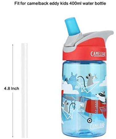 Replacement Straws for CamelBak eddy Kids 12oz Water Bottle,CamelBak Eddy  Kids Straws Replacement Parts,Accessories Set Include 5 BPA-FREE Straws and  1 Cleaning Brush(12OZ) 12 OZ