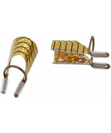 Reusable Nail Art Stencil Set - 10 Gold DIY Manicure Templates for Perfect Nail Design - Buy Online on GoSupps.com
