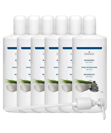 Massage oil neutral 6 x 1 litre plus dosing pump