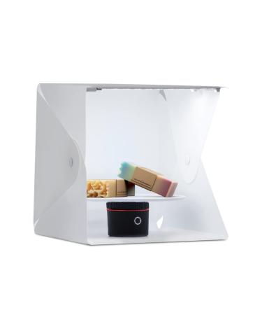 Pivo Lightbox 10" Portable Foldable Professional Product Lightbox Studio Full Set Tent Kit with 360 Turntable, Color Backdrops, and Dimmer Control