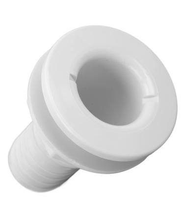 Thru Hull Fitting 11/2in Thru Hull Connector Straight ABS Hose Connection Accessory Replacement for Boats Marines(white)