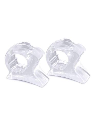 DEAVER Toe Separator Thumb Valgus Corrector Silicone Soft Gentle Clear Gel Separators Anti-Wear for Men Women Overlapping Toes Bunions Alignment Corrector Second Generation 1 pair