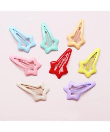 HLLMX 10 PCS Colorful Stars Duckbill Clip Hair Clip Non-slip Toddlers Colorful Cute Lovely Metal Hair Barrettes Hair Accessories for Kids Teens Women (Random Color) - Buy Online on GoSupps.com