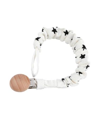 Pacifier Chain Newborn Teething Chewable Pacifier Clips Handmade Baby Cotton Pacifier Chain Beech Wood Tooth Toys Babies M48#