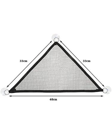 QUUPY 2 Reptile Hammock Set Triangle Breathable Net Breathable Mesh Lizard hammock for Large and Small Bearded Dragons Anoles Geckos Lizards or Snakes 33x33x48cm Black - Buy Online on GoSupps.com