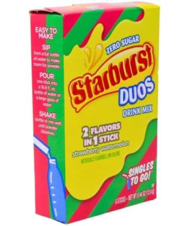 Keto Burst Red Sensations: Low Carb Zero Sugar Drink Mix - 2 boxes of 6 packs - Starburst Duos Mix - 2 Flavors in same 6 Package Strawberry Watermelon - 12 Sticks Total Sugar Free Drink Mix - Comes with 2 Paper Straws and 1 Exclusive PALiSOL CREATiONS Sti - Buy Online on GoSupps.com