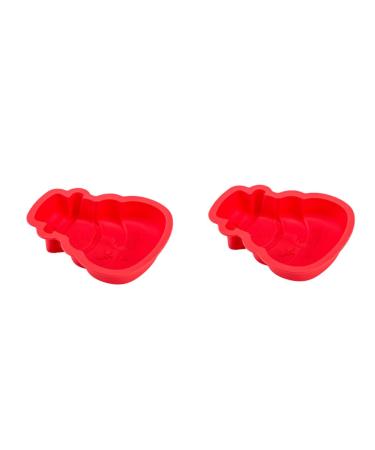 Milisten Cupcake 2 Pcs Baking Mold Christmas Themed Molds Christmas Shapes Biscuit Cake Mold Christmas Tree Cake Mould Candle Christmas Cake Xmas Micro-Wave Oven Silica Gel Decorations 17.8X15.5X3CM As Shown