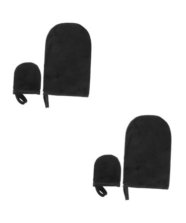 minkissy minkissy 2 Tanning Sets: Soft Face Tanning Applicator Self-Tanning Lotion Anti-UV Flocked Hand Guard