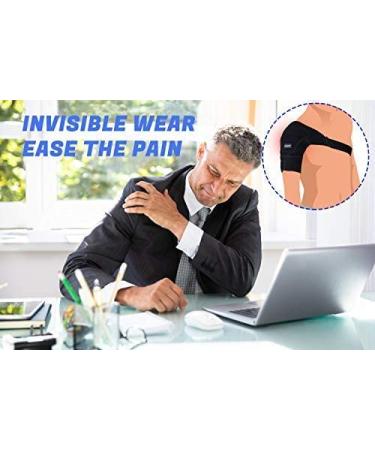 Adjustable THX4Copper Shoulder Bandage - Compression Support for Shoulder Pain Relief | Left S/M - Buy Online on GoSupps.com