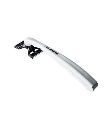 Sleec razor Body Sportrazor Twin white/green made in Germany high-quality razor (4x 5 blades) razor for face legs and back with a fold-out handle 25-40 cm long white green