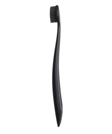 Natural Family Co. Biodegradable Cornstarch Toothbrush - Pirate Black Soft with Stand - Buy Online on GoSupps.com